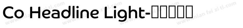 Co Headline Light字体转换